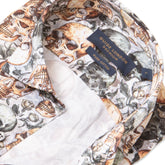 Skull Print shirt in Green in Tan
